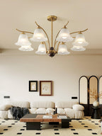 Civinora Brass Alabaster Chandelier