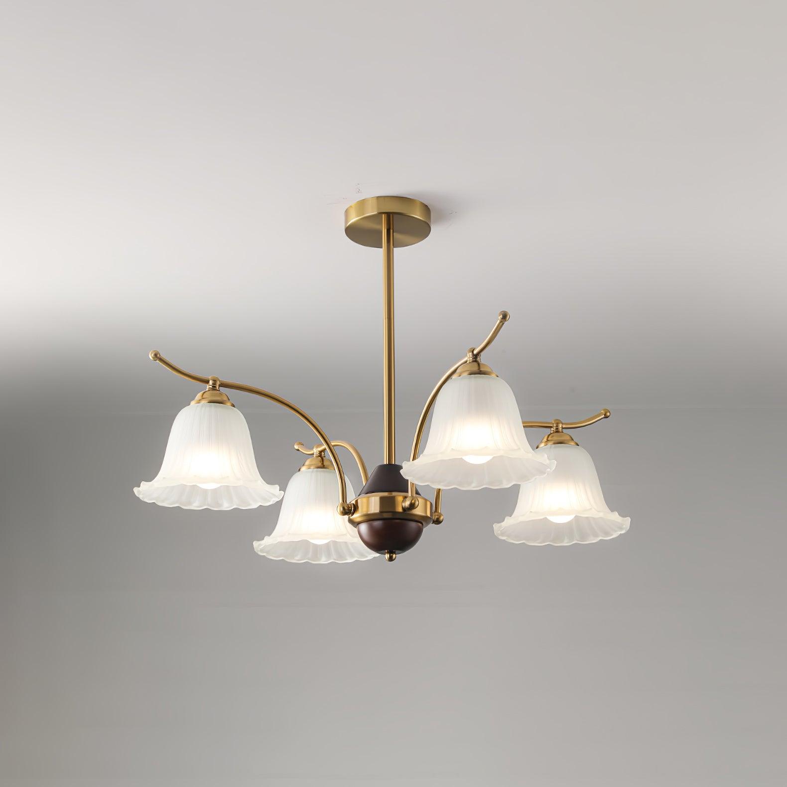 Civinora Brass Alabaster Chandelier