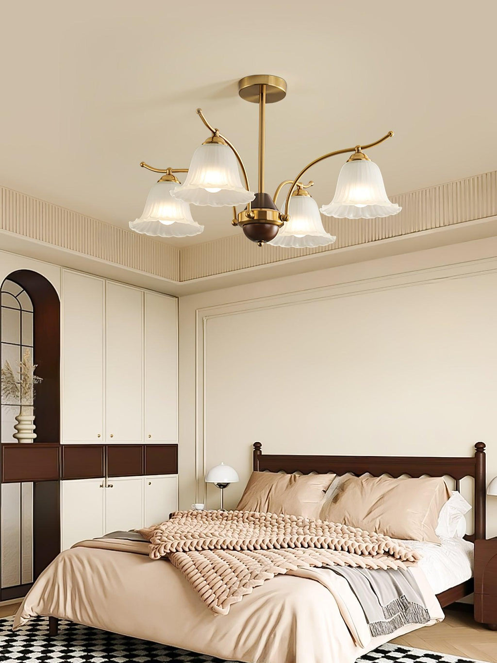 Civinora Brass Alabaster Chandelier