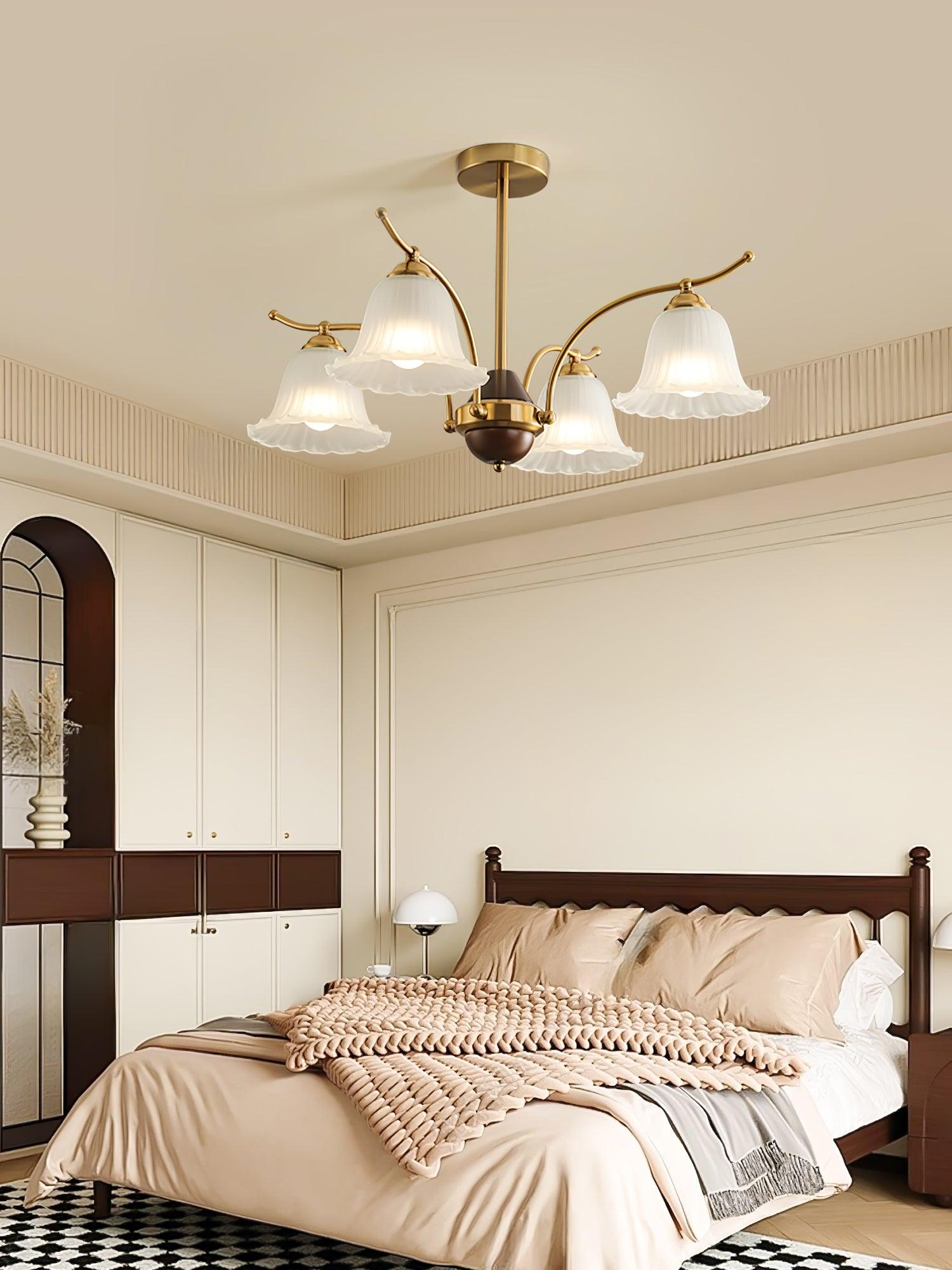 Civinora Brass Alabaster Chandelier
