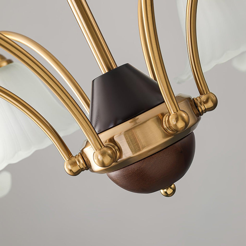 Civinora Brass Alabaster Chandelier
