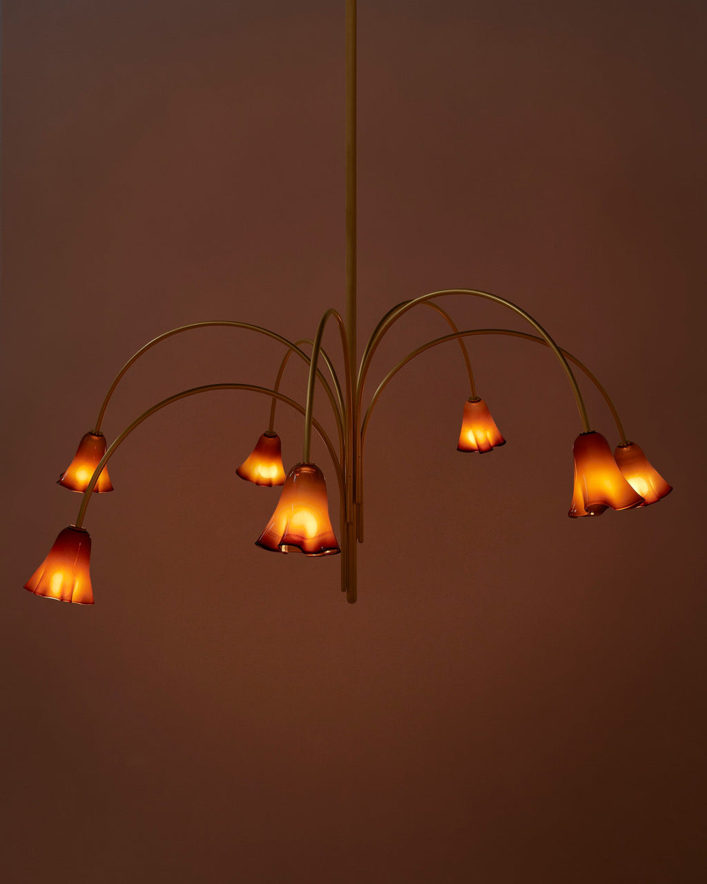Aurmiros Individual Creativity Brass Glass Chandelier