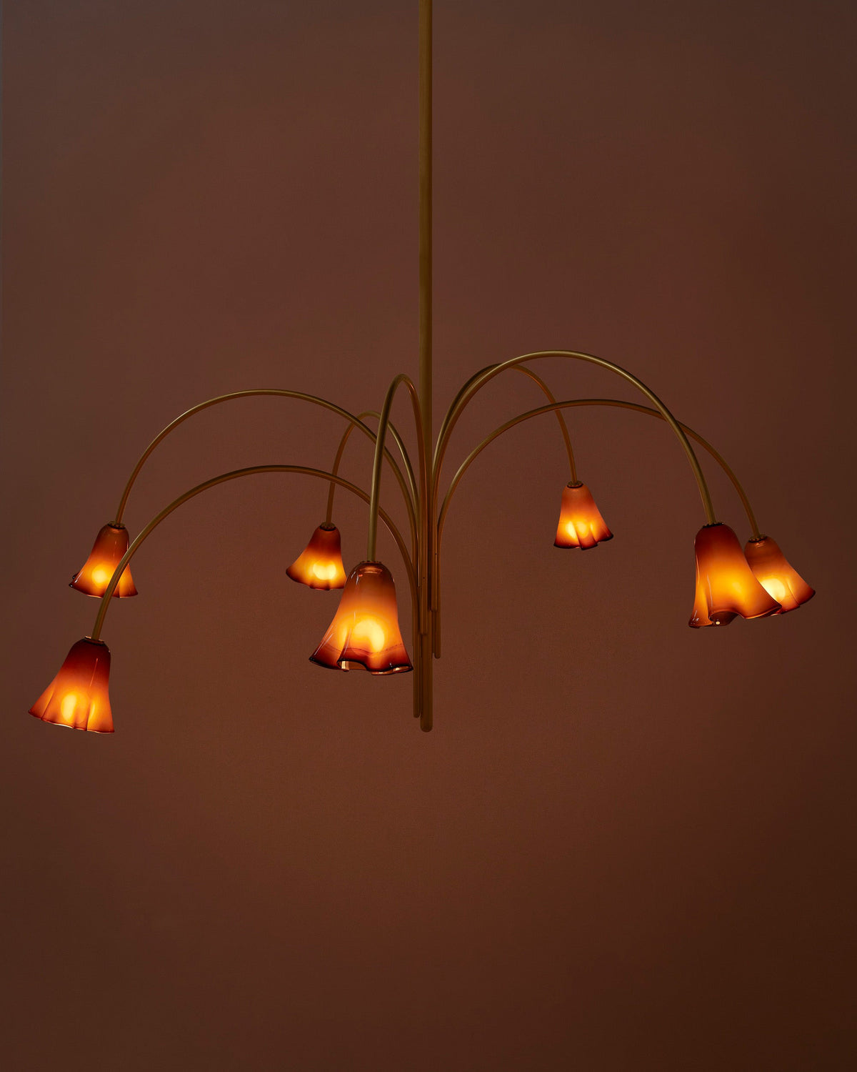 Aurmiros Individual Creativity Brass Glass Chandelier