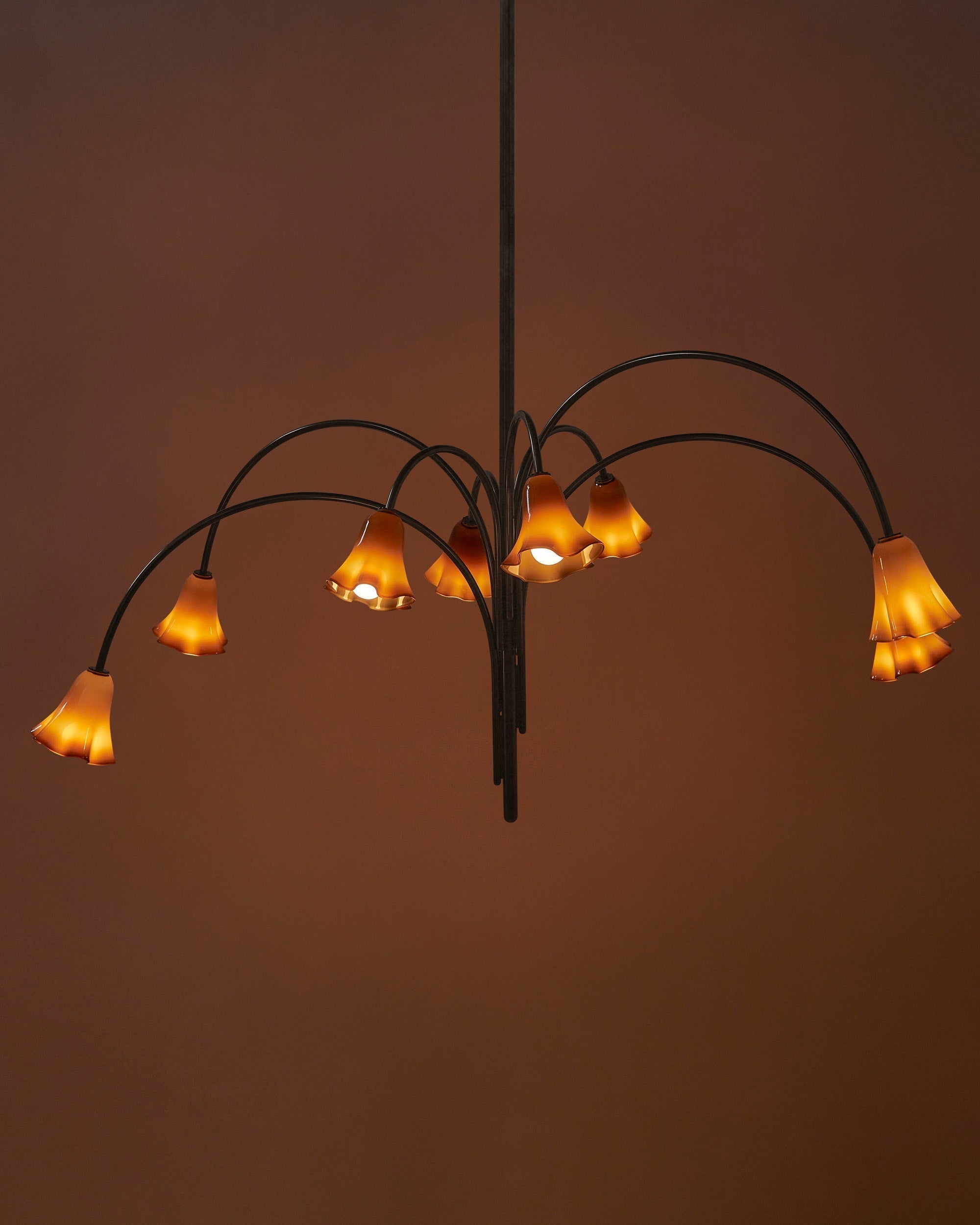 Aurmiros Individual Creativity Brass Glass Chandelier