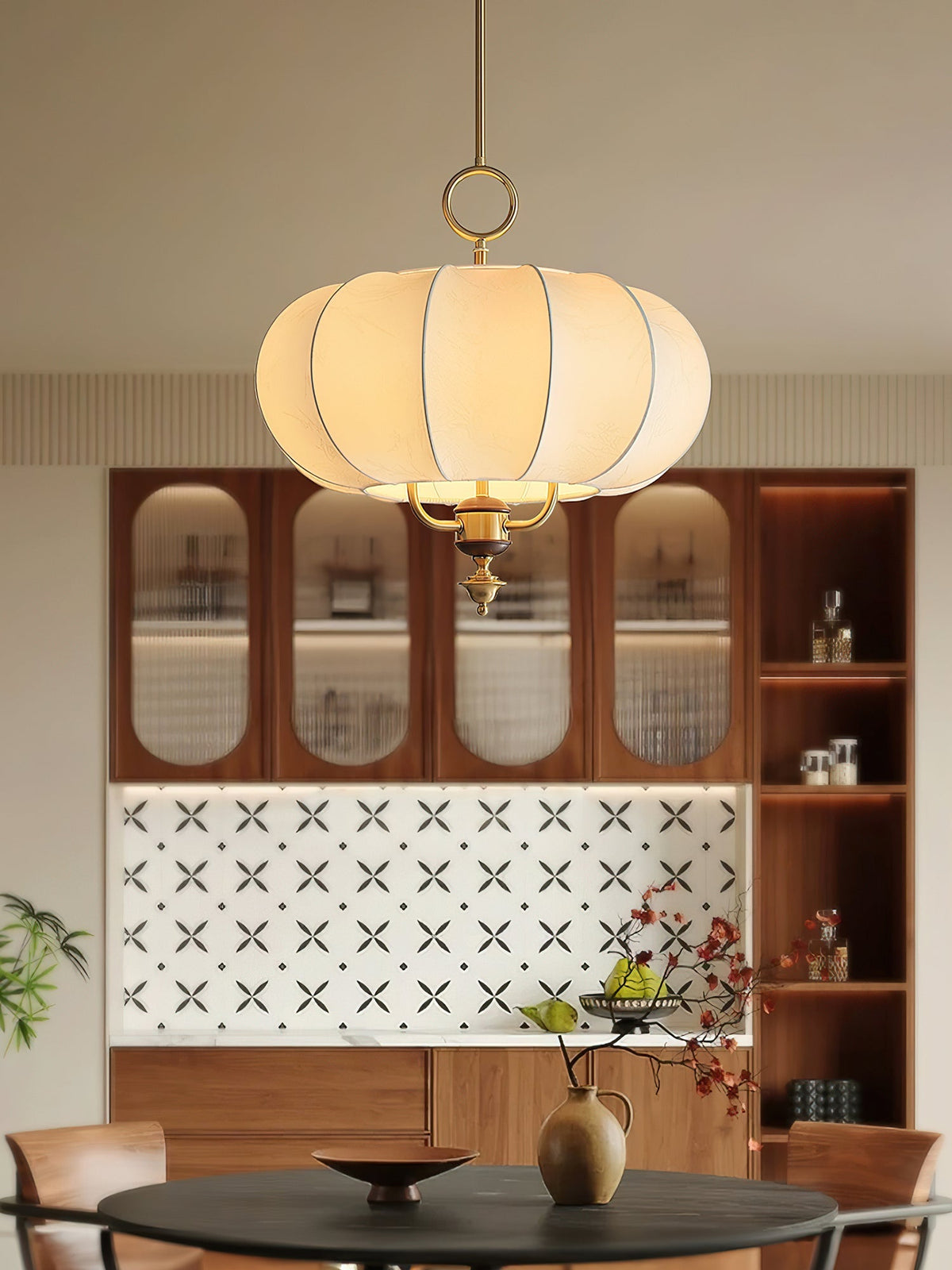 Florabelle Vintage Fabric Pendant Light
