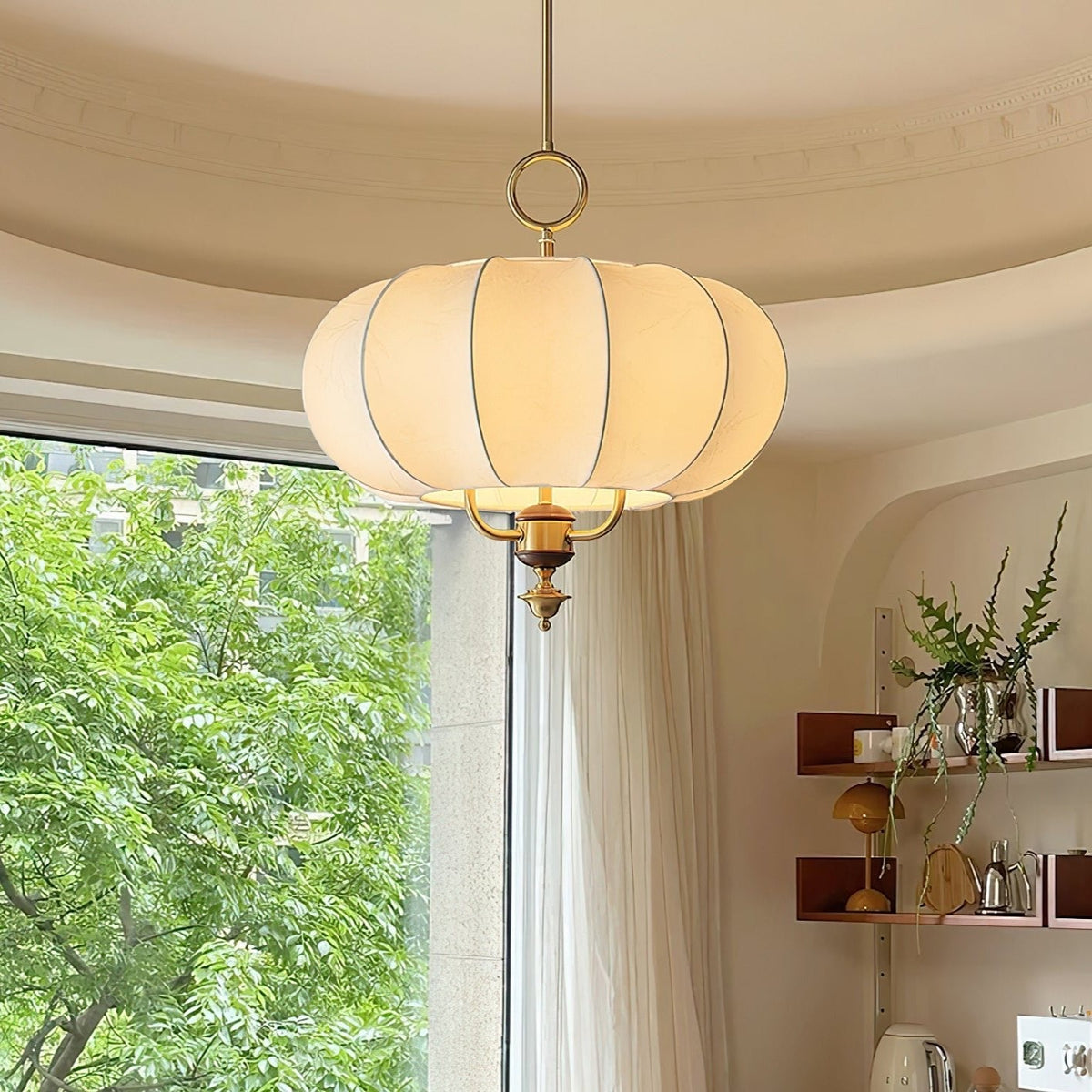 Florabelle Vintage Fabric Pendant Light
