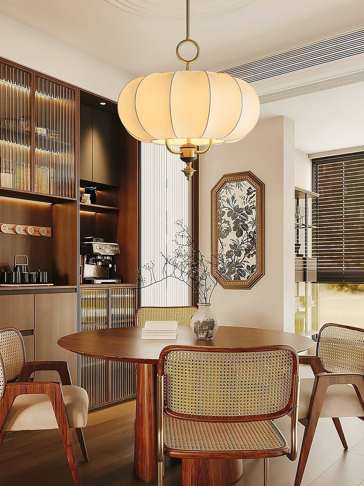 Florabelle Vintage Fabric Pendant Light