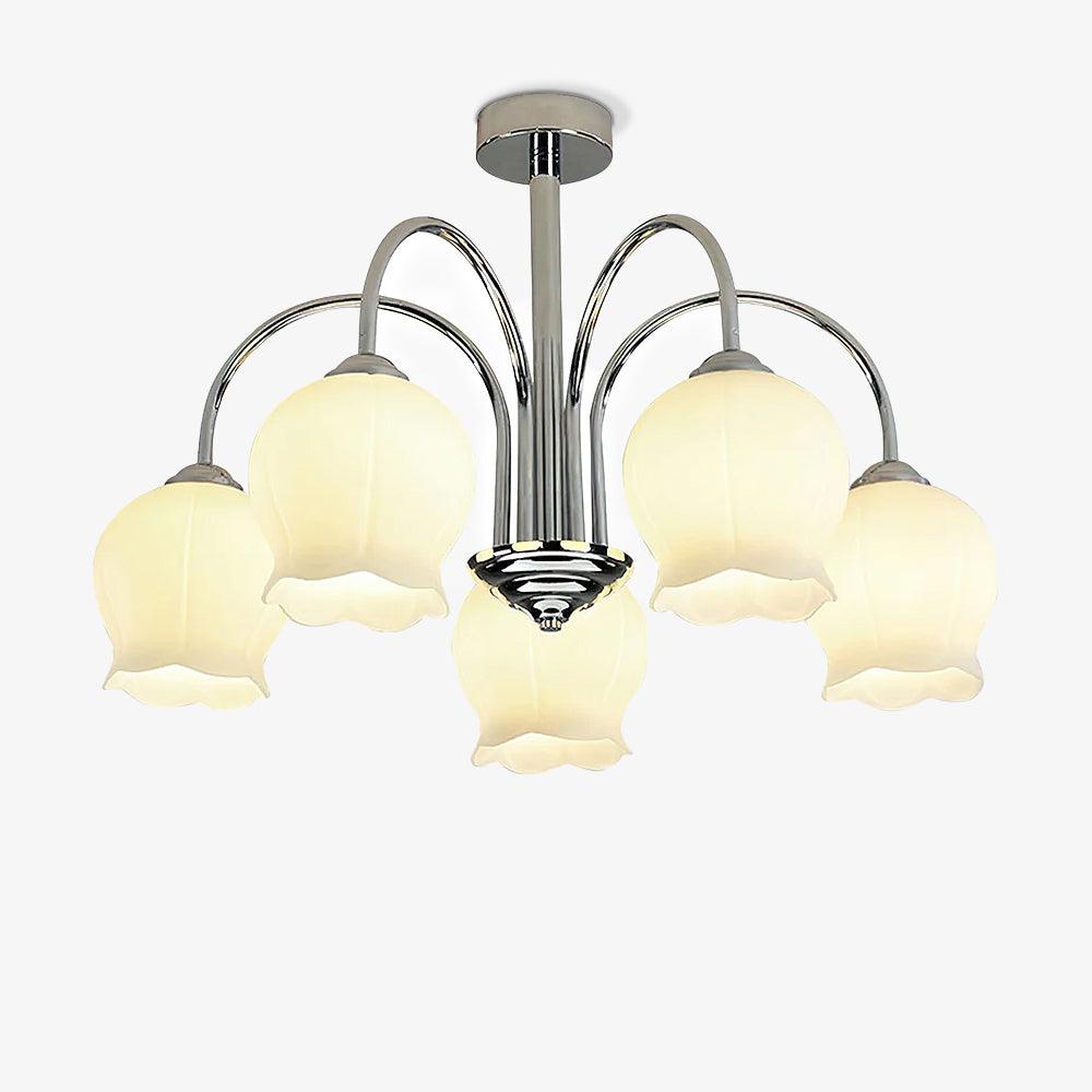 Aurora  Chandelier Floral Glass