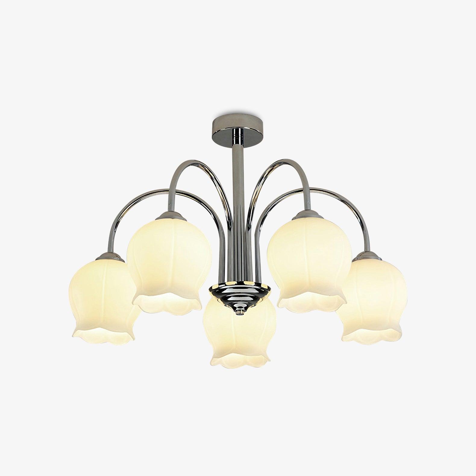 Aurora  Chandelier Floral Glass