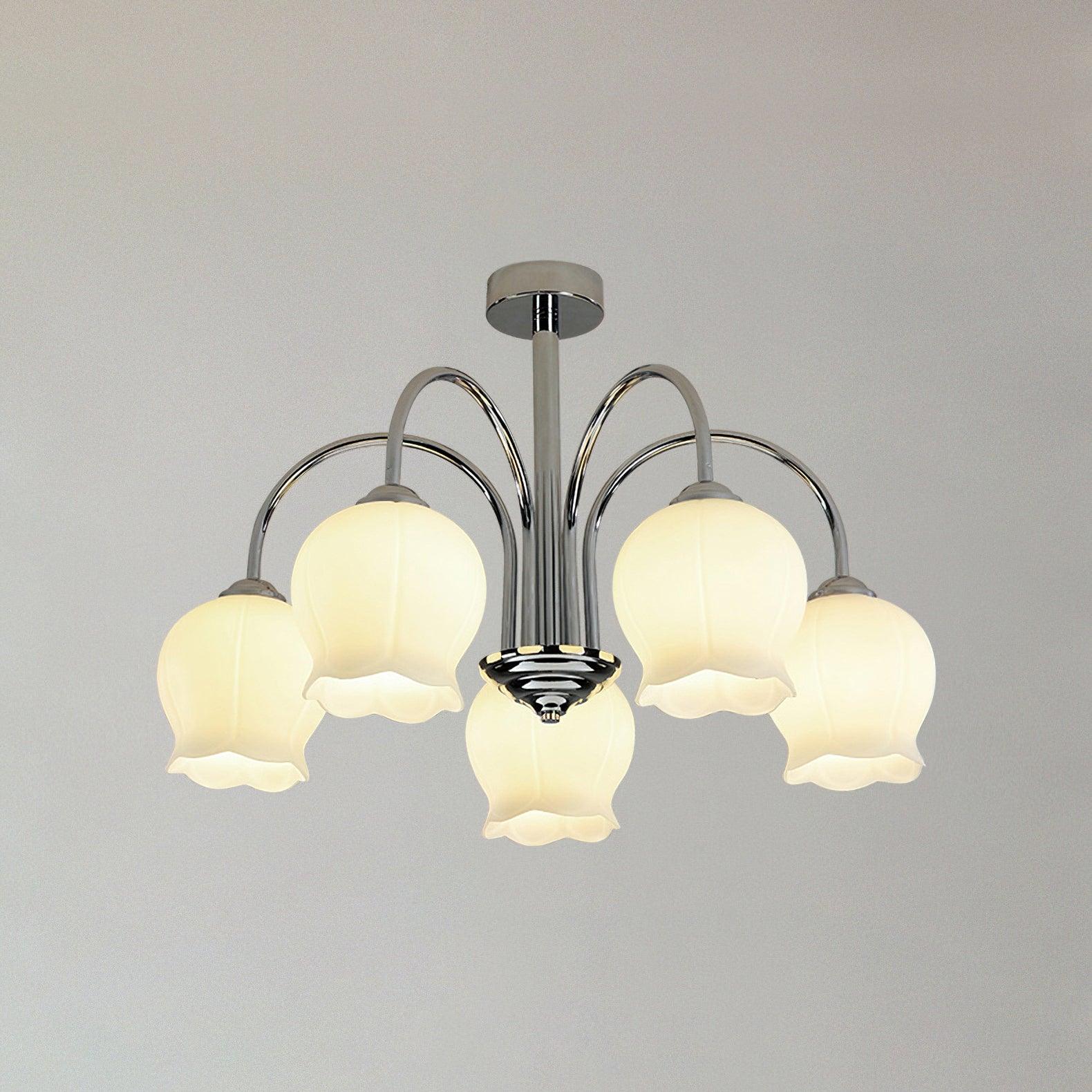 Aurora  Chandelier Floral Glass