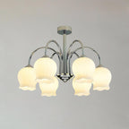 Aurora  Chandelier Floral Glass