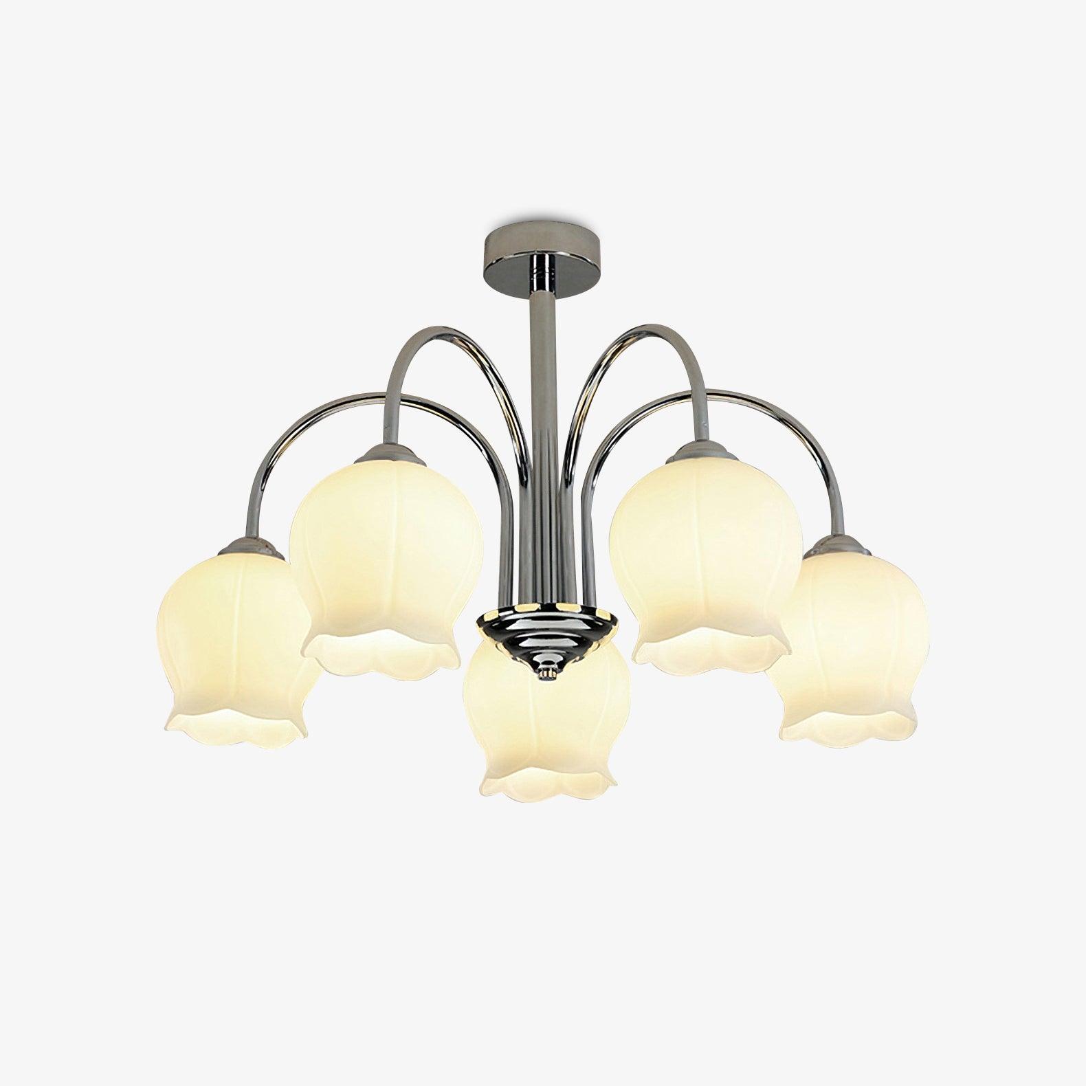 Aurora  Chandelier Floral Glass
