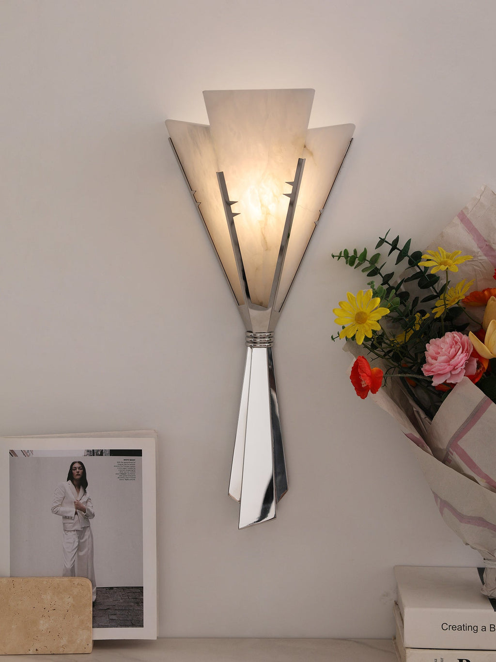 Florent Modern Alabaster Wall Lamp