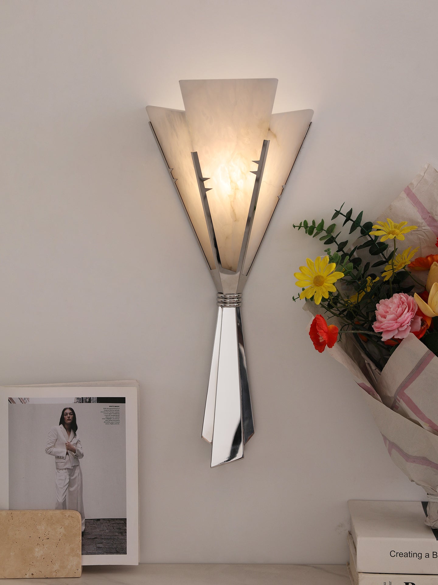 Florent Modern Alabaster Wall Lamp