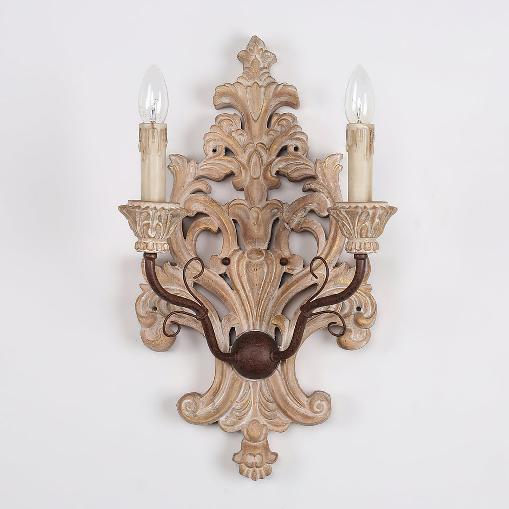 Ilzoror Vintage Industrial Wood Wall Lamp