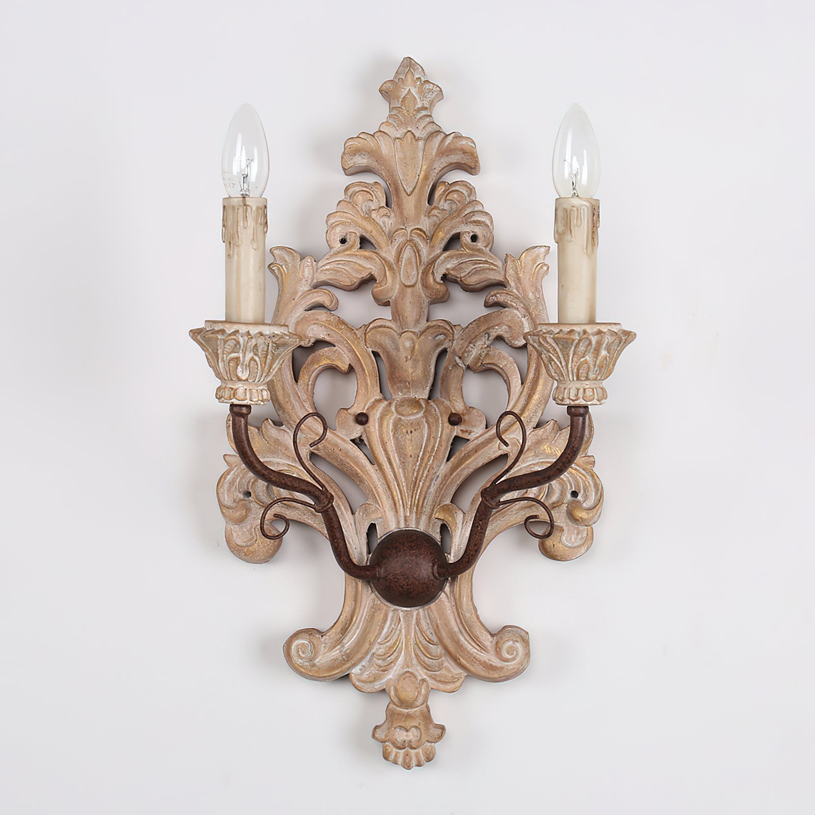 Ilzoror Vintage Industrial Wood Wall Lamp
