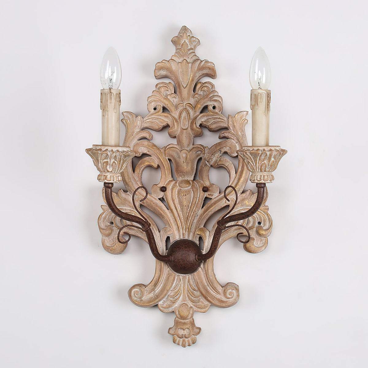 Ilzoror Vintage Industrial Wood Wall Lamp