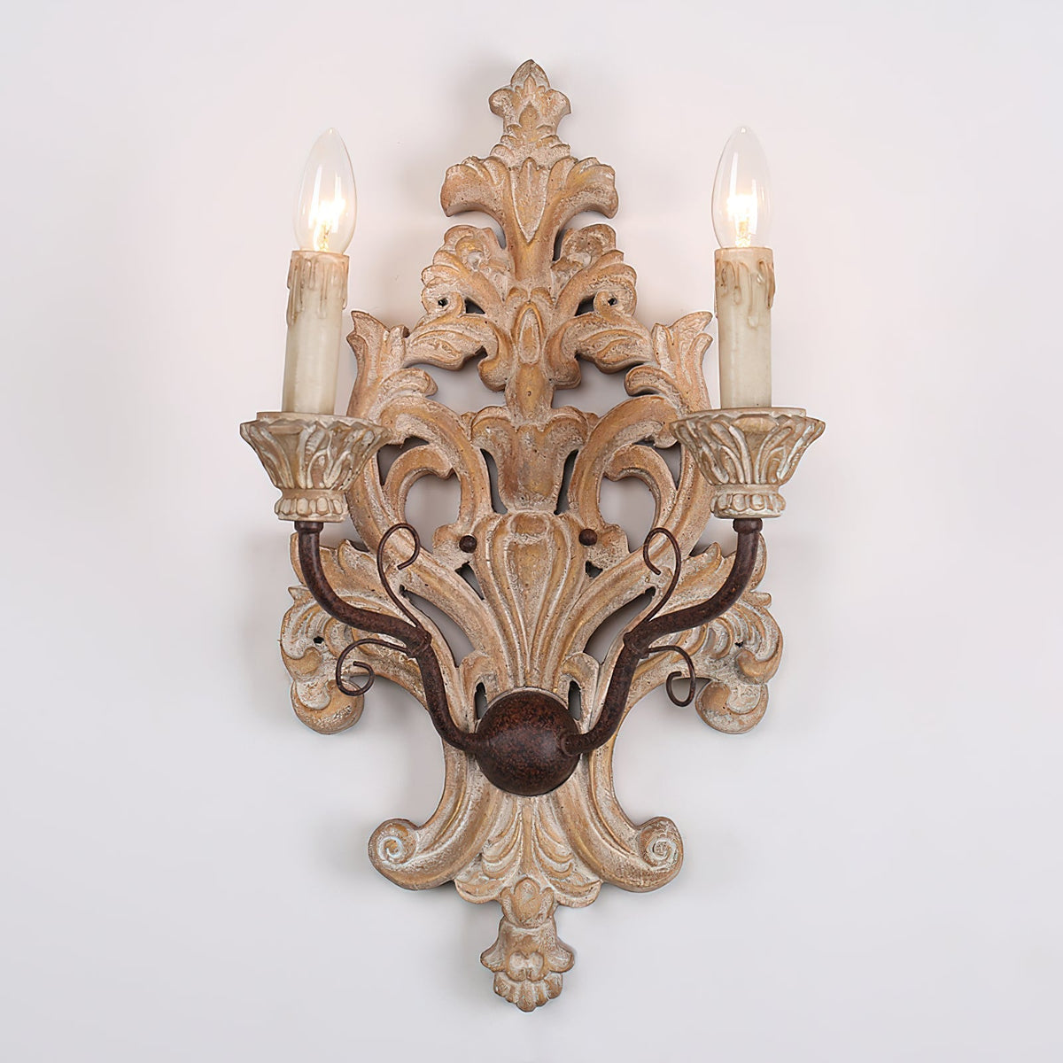Ilzoror Vintage Industrial Wood Wall Lamp