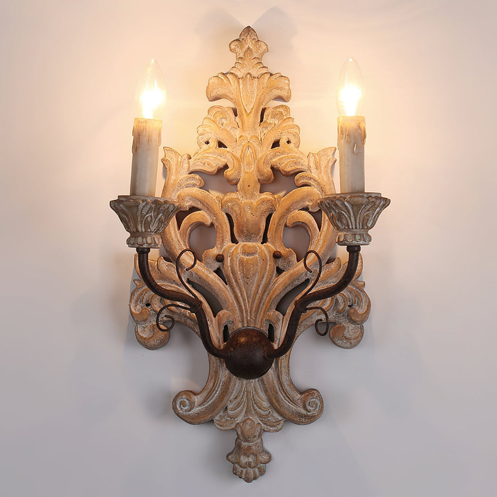 Ilzoror Vintage Industrial Wood Wall Lamp