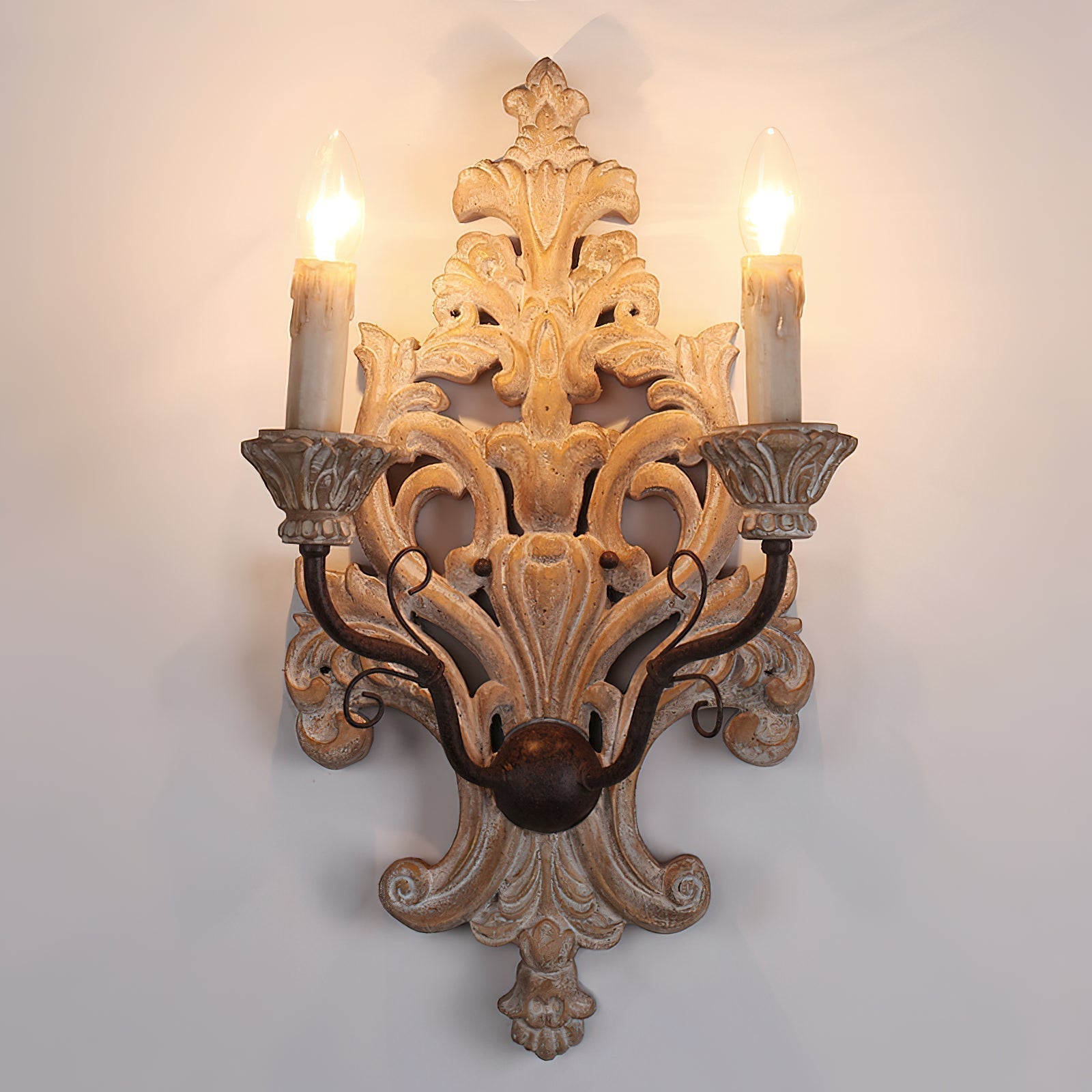 Ilzoror Vintage Industrial Wood Wall Lamp
