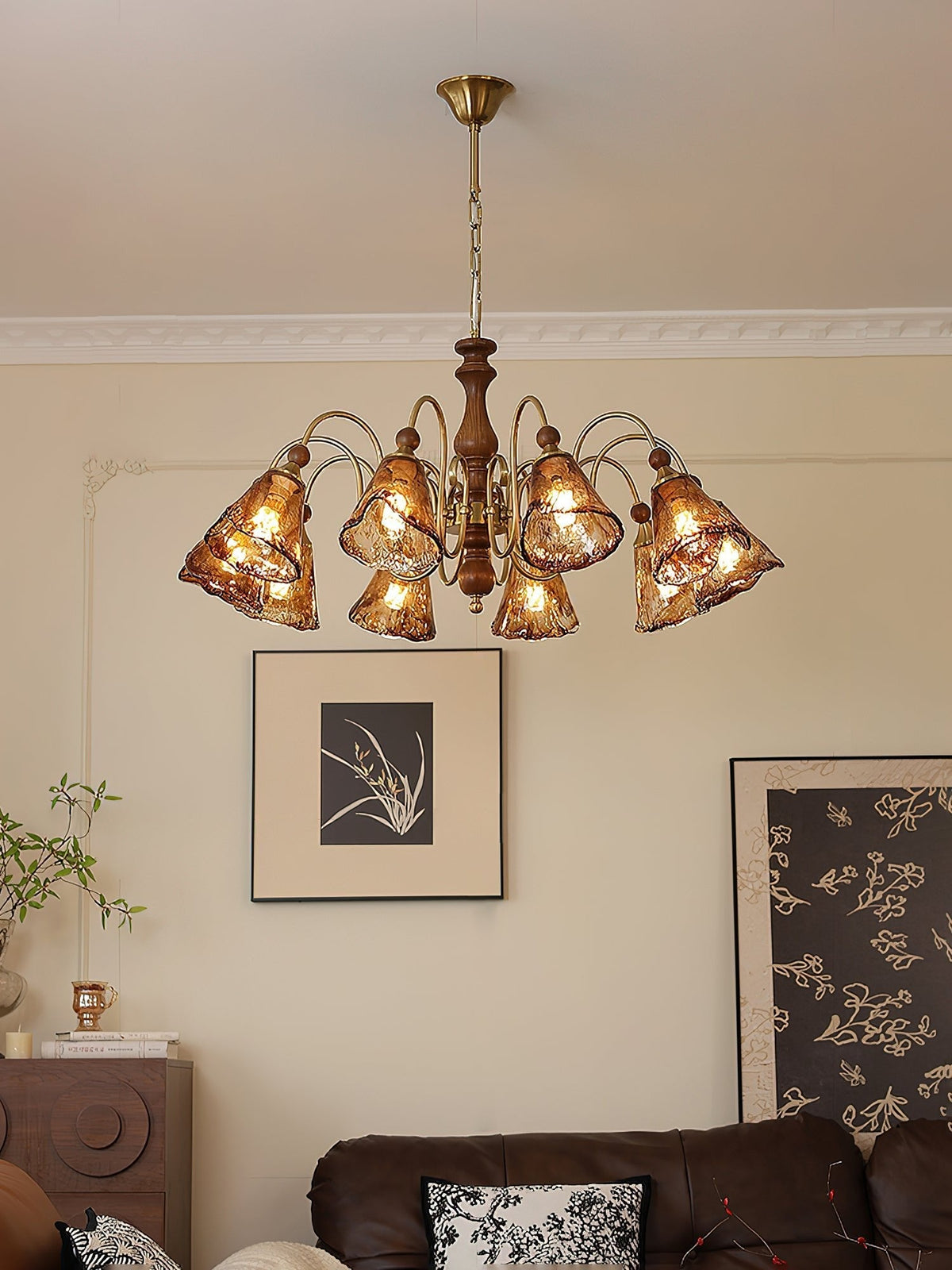 Florenzia Vintage Glass Chandelier