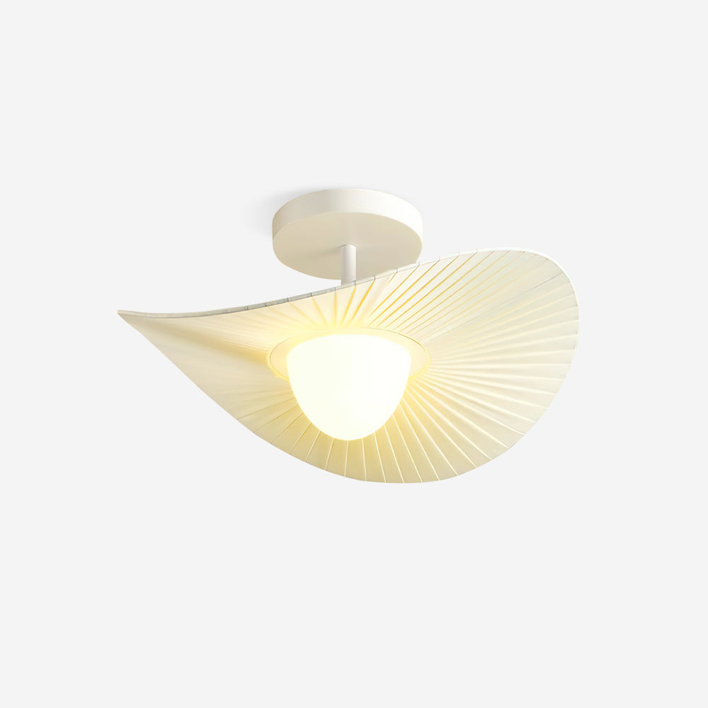 Florina Ceiling Light Fabric Ribbed Fan Shape Minimalist