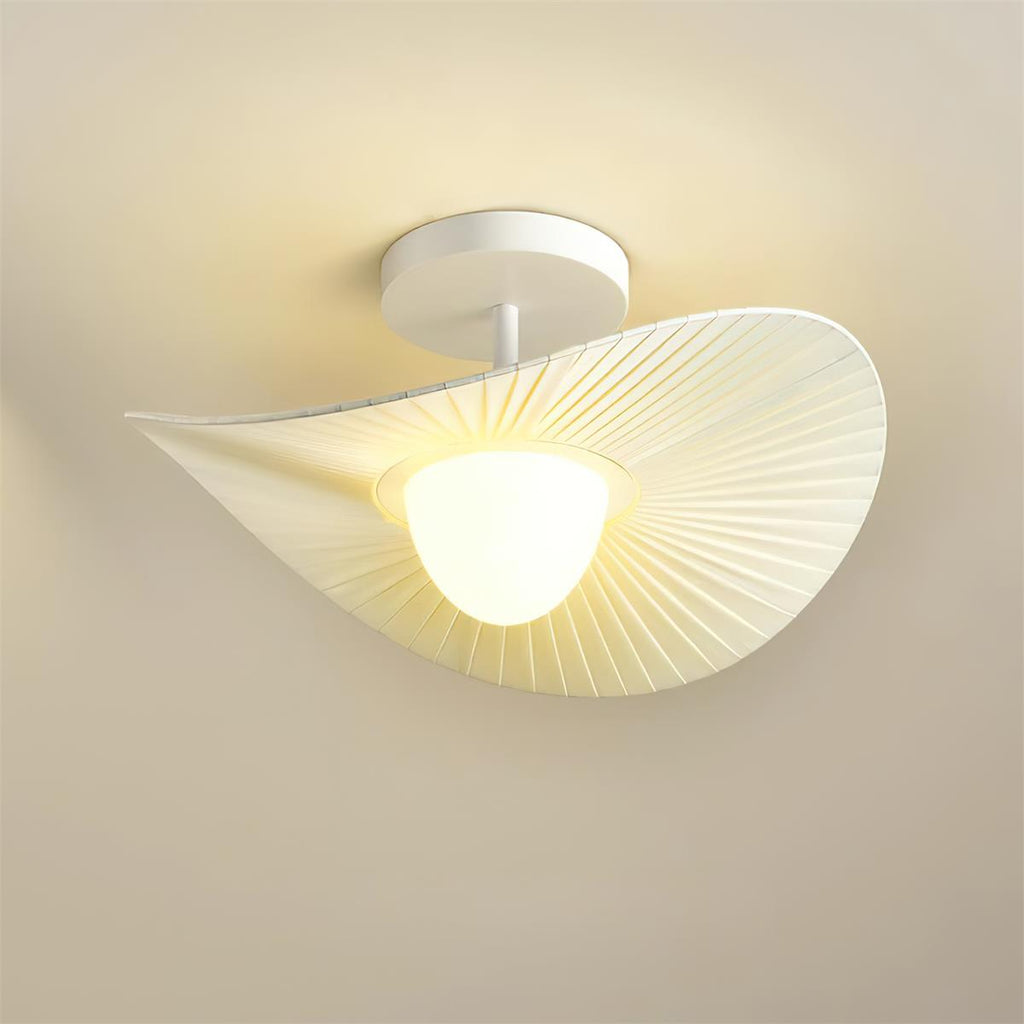Florina Ceiling Light Fabric Ribbed Fan Shape Minimalist