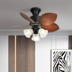 Florence Vintage Wood Ceiling Fan Light