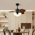 Rosalyn Vintage Wood Ceiling Fan Light