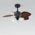 Rosalyn Vintage Wood Ceiling Fan Light