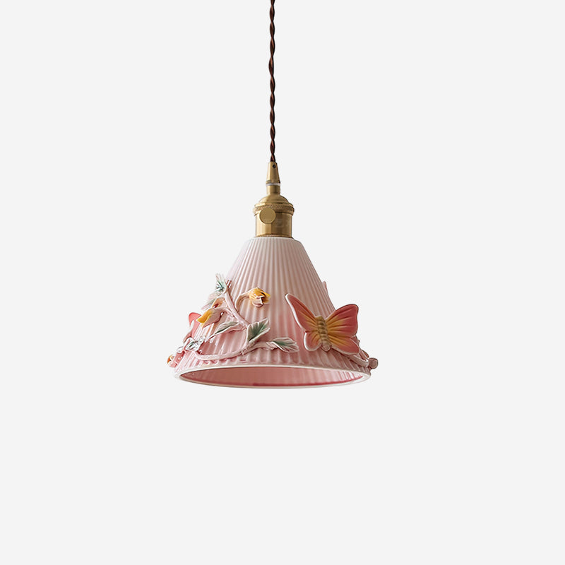 Florynna Pendant Lamp Pleated Blossom Elegance
