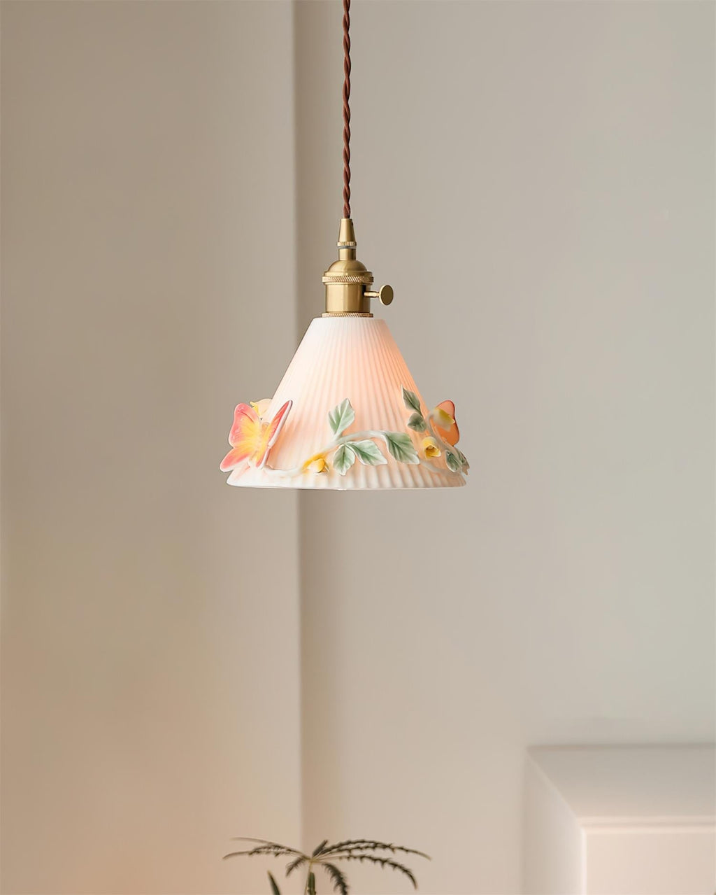 Florynna Pendant Lamp Pleated Blossom Elegance