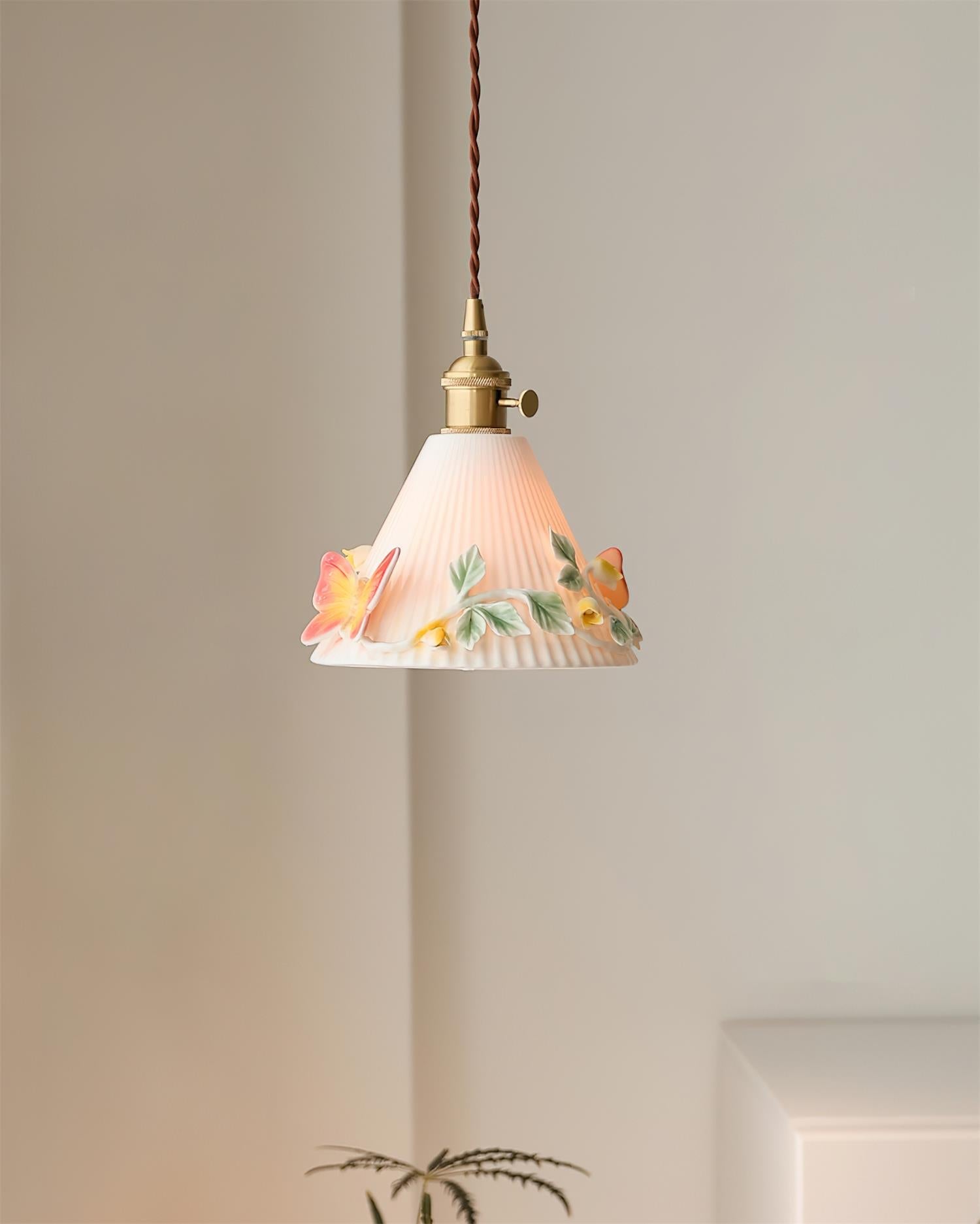 Florynna Pendant Lamp Pleated Blossom Elegance