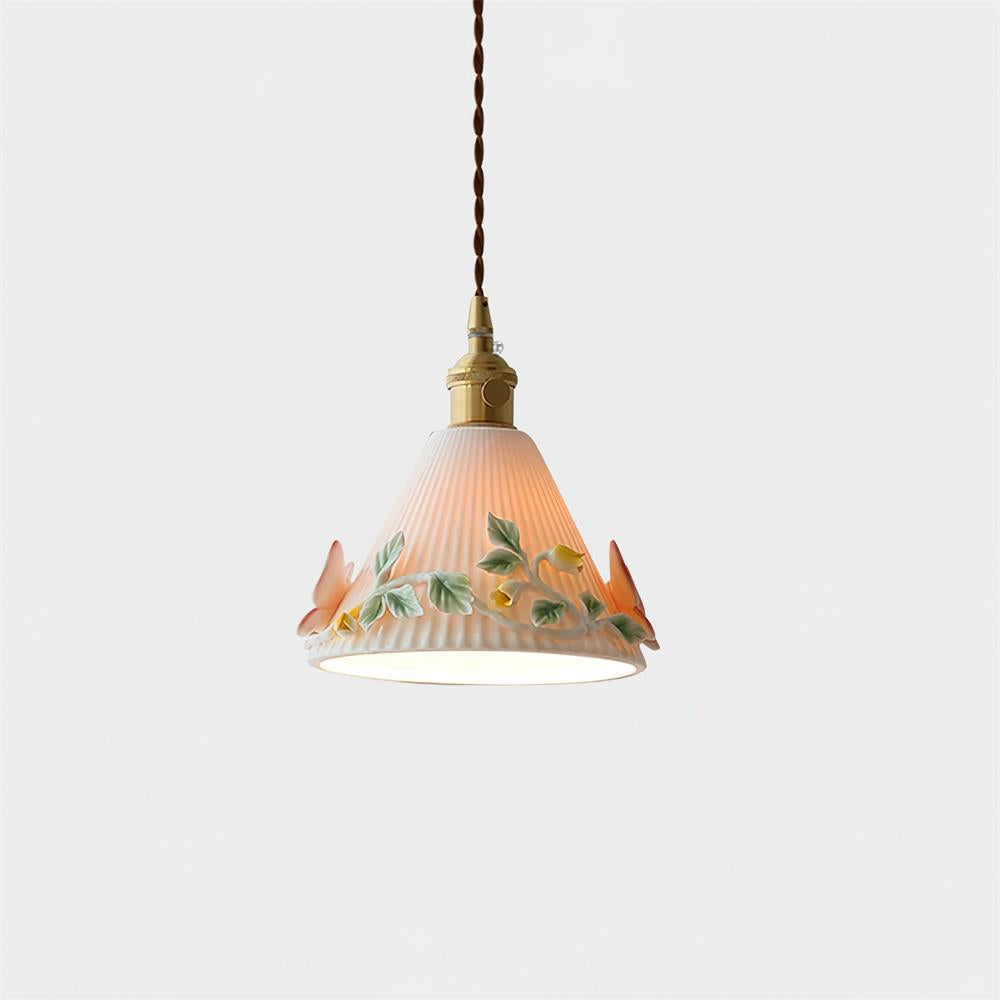 Florynna Pendant Lamp Pleated Blossom Elegance