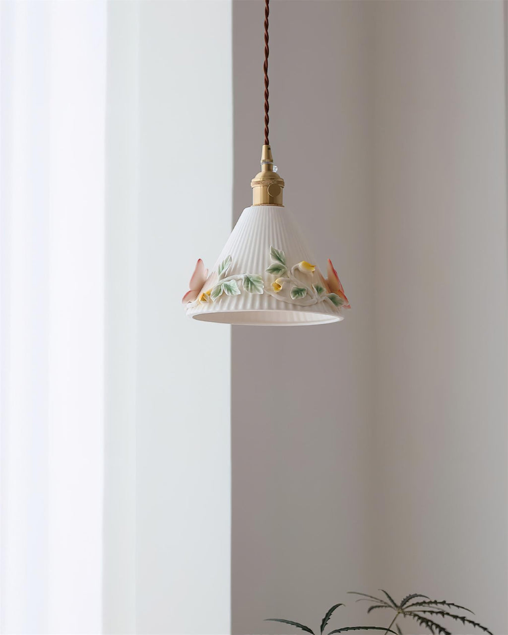 Florynna Pendant Lamp Pleated Blossom Elegance