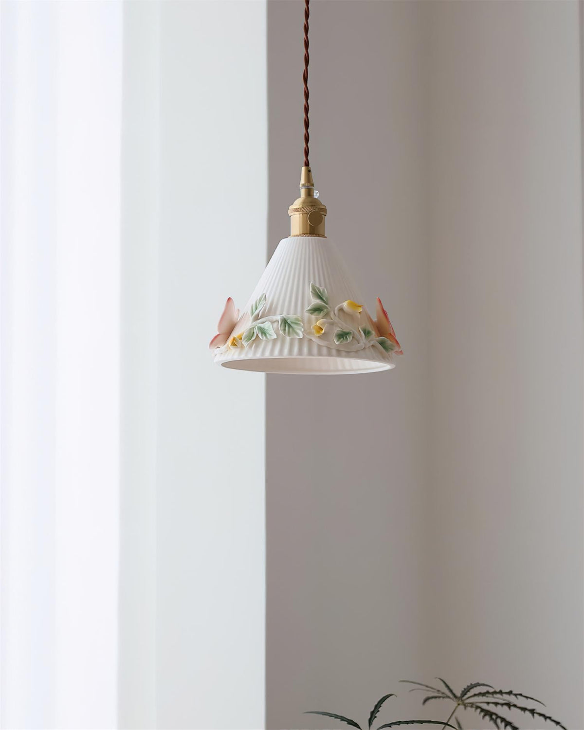 Florynna Pendant Lamp Pleated Blossom Elegance
