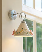 Florynna Wall Lamp Pleated Floral Butterfly