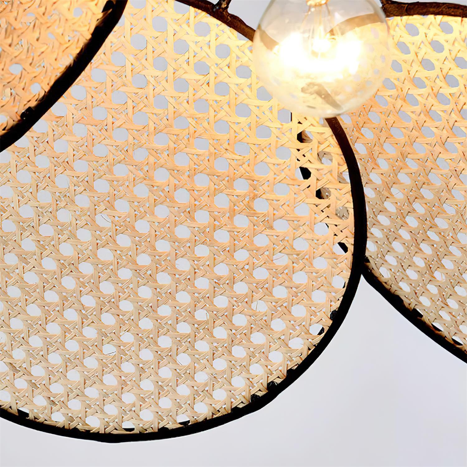 Flow Rattan Pendant Lamp Handwoven Organic