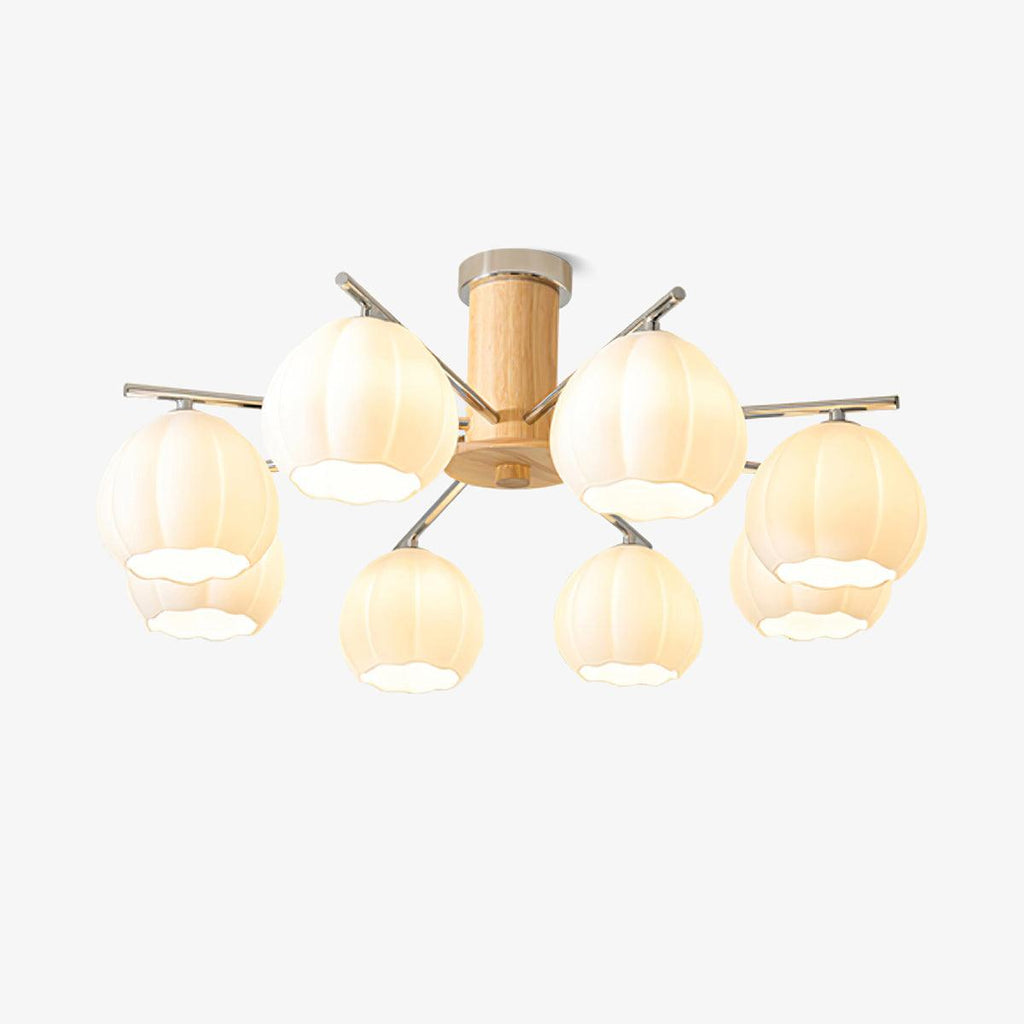 Ezoror Nordic Art Flower Buds Glass Ceiling Lamp