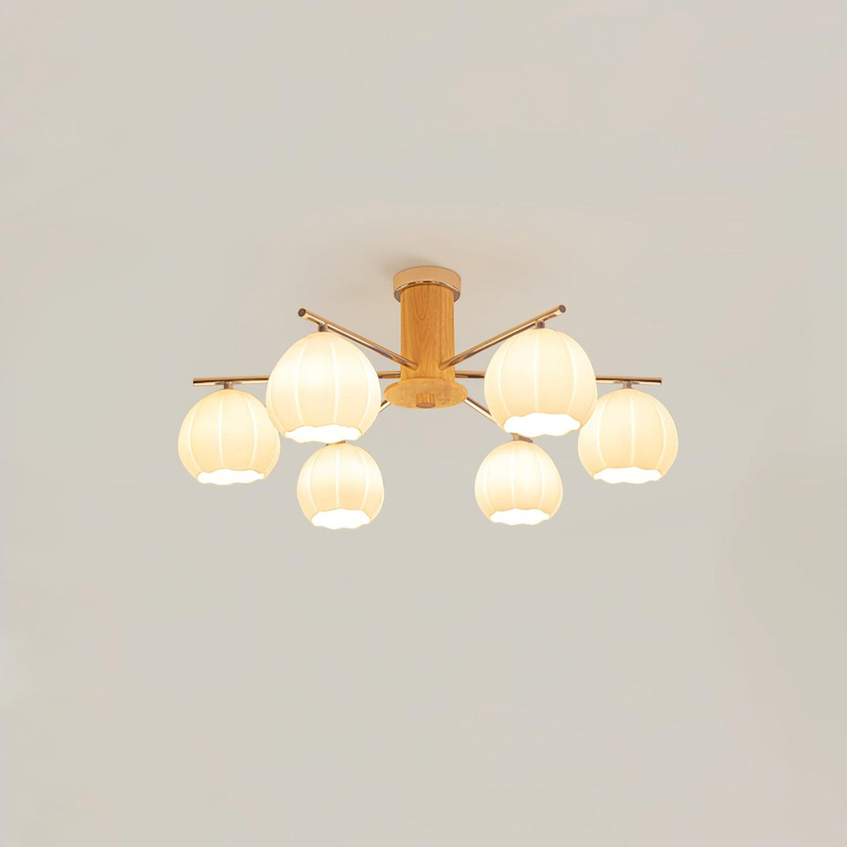 Ezoror Nordic Art Flower Buds Glass Ceiling Lamp