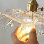 Aria Flower Glass Hanging Pendant Light Hardwire / Plug - image 14