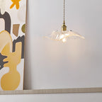 Aria Flower Glass Hanging Pendant Light Hardwire / Plug - image 13