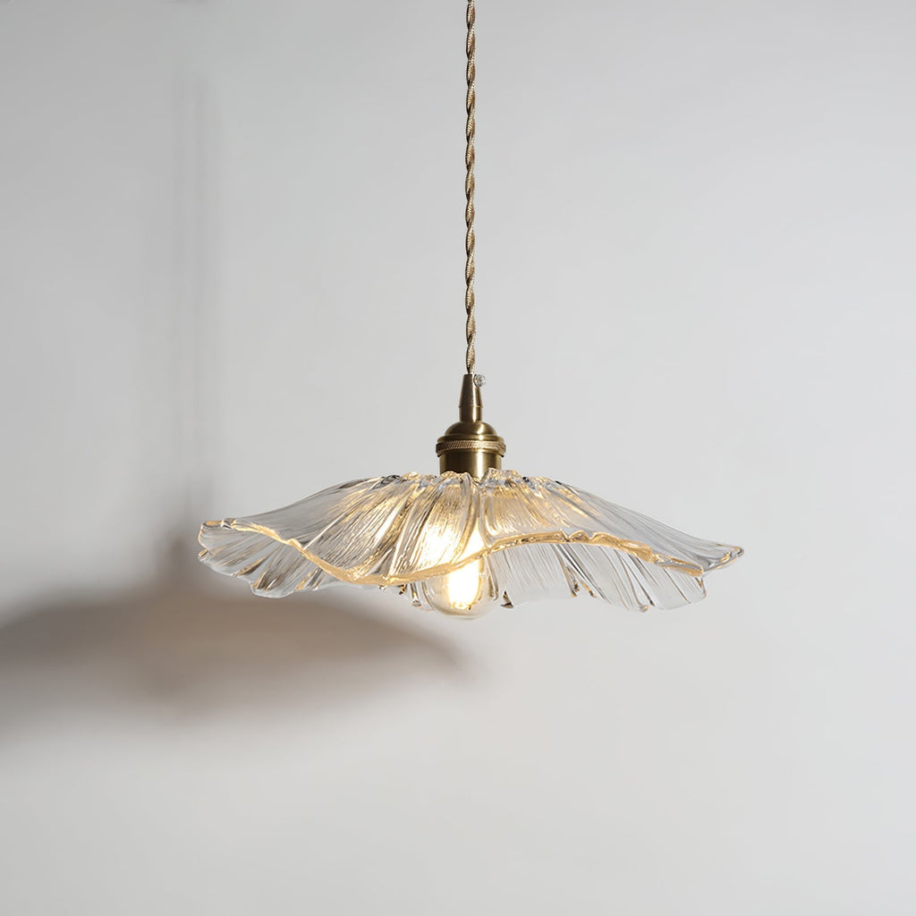 Aria Flower Glass Hanging Pendant Light Hardwire / Plug - image 7