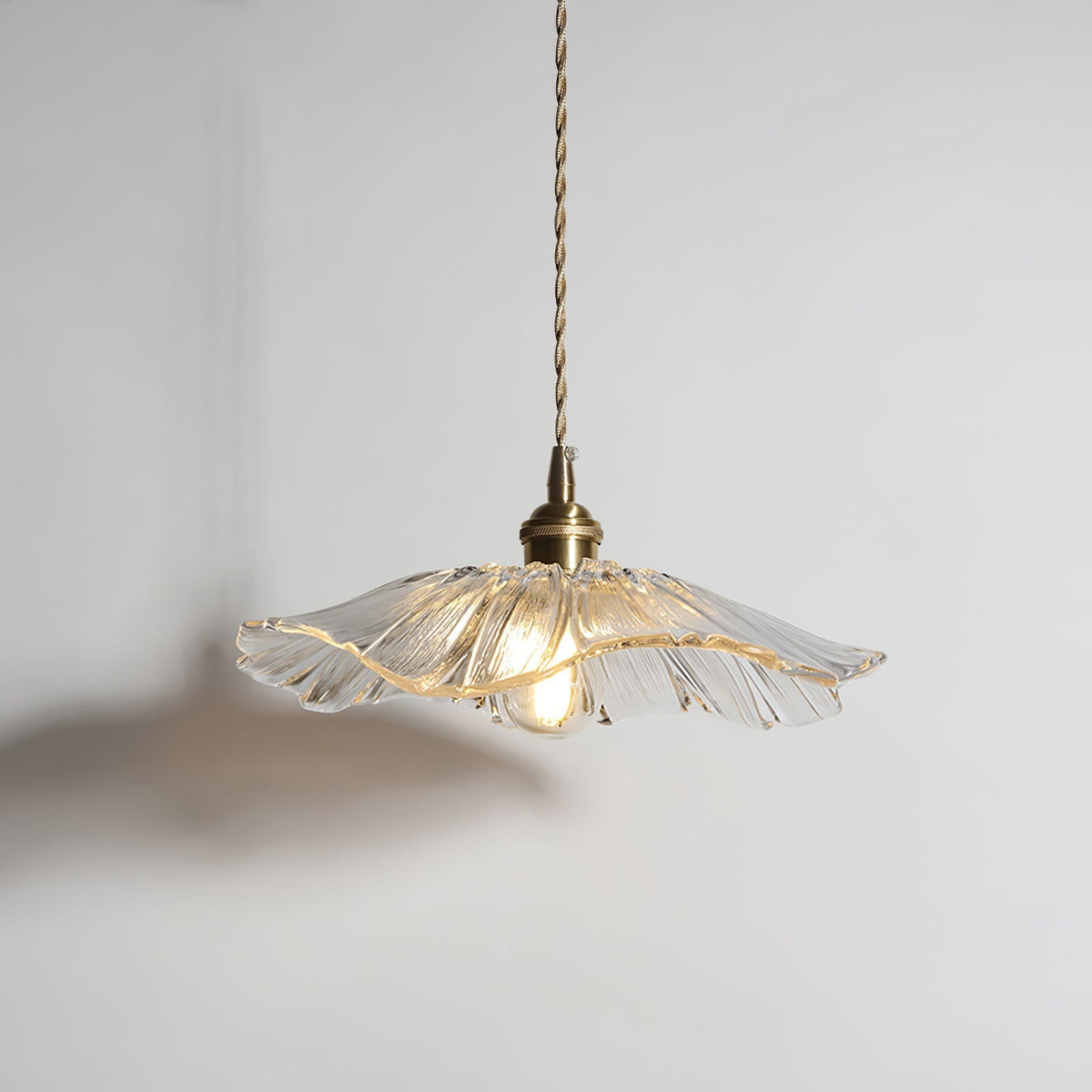Aria Flower Glass Hanging Pendant Light Hardwire / Plug - image 7