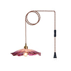 Aria Flower Glass Hanging Pendant Light Hardwire / Plug - image 19