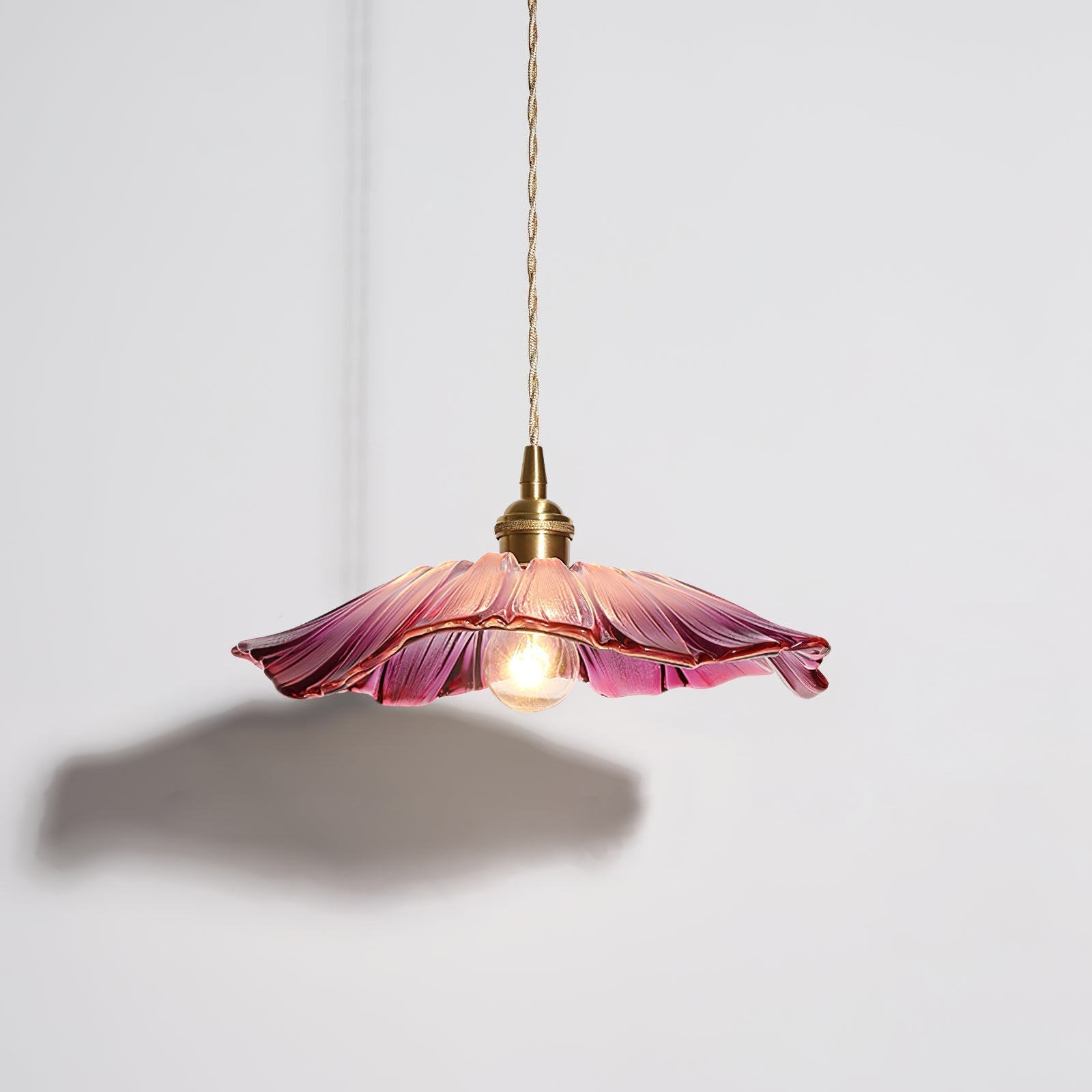Aria Flower Glass Hanging Pendant Light Hardwire / Plug - Letslighting
