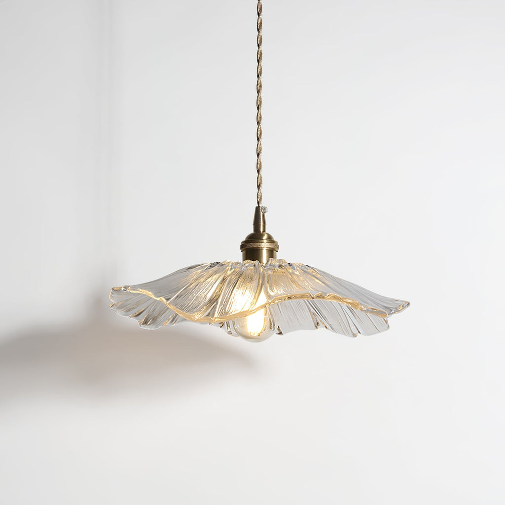 Aria Flower Glass Hanging Pendant Light Hardwire / Plug - image 9