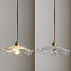 Aria Flower Glass Hanging Pendant Light Hardwire / Plug - image 10
