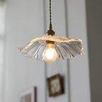Aria Flower Glass Hanging Pendant Light Hardwire / Plug - image 3