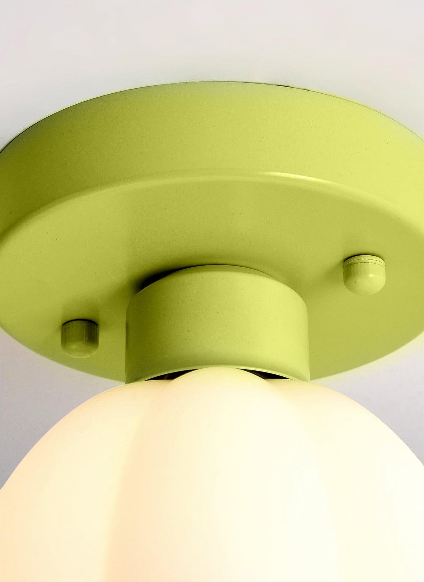 Zevinora Flower Shaded Glass Semi Flushmount Light